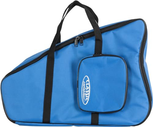 Classic Cantabile Tasche für 12-saitige Keltische Harfe - 10 mm starke Rundum-Polsterung - Außenmaterial aus robustem Nylon - Große Außentasche für Zubehör - Höhe: ca. 49 cm - Farbe: Blau
