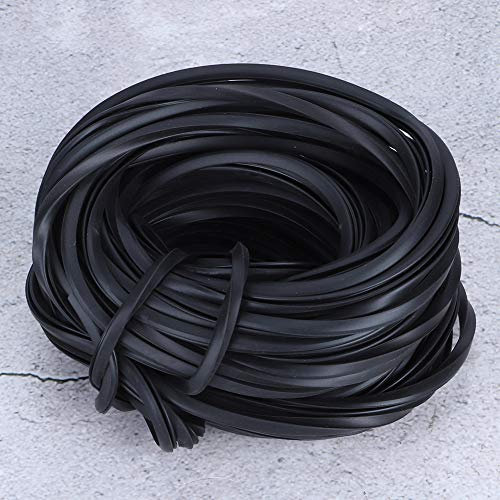 Gummidichtungsstreifen, Schwarzer Gewächshaus-Gummistreifen, Glasdichtung, Gummileitung, Kabel, Gewächshaus-Zubehör, Zubehör für Wetterfeste Dichtung (18 Meter)