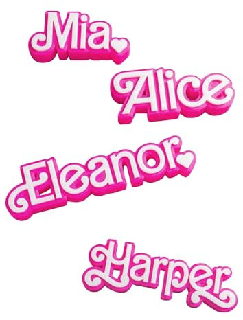 Personalisiertes Namensschild, 3D-Gedruckter Name, Schreibtischdekoration, Mädchen-Party-Rosa-Dekoration, Geburtstagsgeschenk, Geschenk für Modepuppen-Fan, Geschenk für Tochter