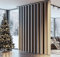 Blackout Privacy Room Divider Curtains - Insulated Pencil Pleat Drapes for Sliding Glass Doors, Extra Wide Blackout Bedroom Curtain for Separation with Hooks, 90W x 90L Inches, Gray (1 Panel)