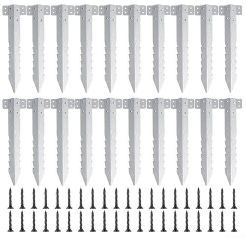 Lot de 10 supports de traverses en métal robuste avec vis pour jardins, parterres surélevés, projets paysagers, pots de fleurs, lits de plantation, bords d'allée