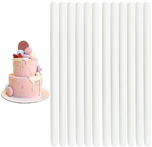 Lot de 12 supports à gâteau réutilisables, stabilisateurs en plastique pour empilement - Supports à gâteaux pour plusieurs étages