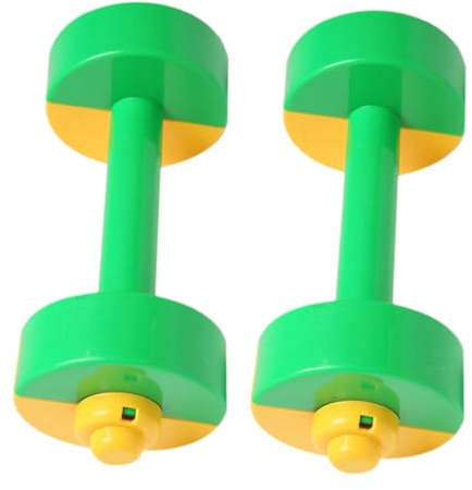 ERINGOGO Plastic Dumbbells Pair for Children Toddlers Kindergarten Exercise Equipment Lightweight Child Barbell Toys Fitness Training Sand Filled