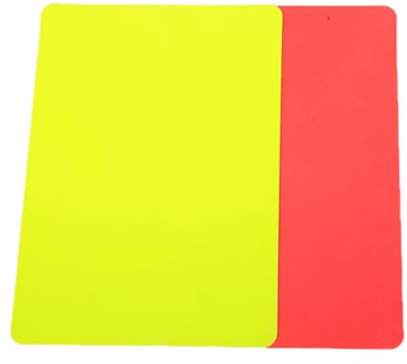Set di Strumenti Premium per Arbitri di Cartellini Rossi e Gialli da Calcio per Partite di Calcio e Altri Sport, Materiale PVC, 11x8 Cm, 1 Set di Cartellini Rossi e Gialli, Ideale per Gli