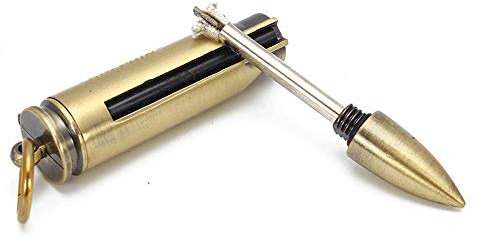 BIASTNR Matchstick permanente in metallo fiammifero acciarino, portachiavi di illuminazione riutilizzabile accendino immortale per campeggio, escursionismo, attrezzatura di sopravvivenza di emergenza