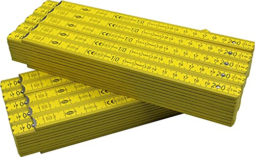 Adga 250 Plus - Metro plegable (10 unidades, 2 m, con ángulo de 90°/180° y escala de ángulo de 30°/45°/60°/75°/90°)