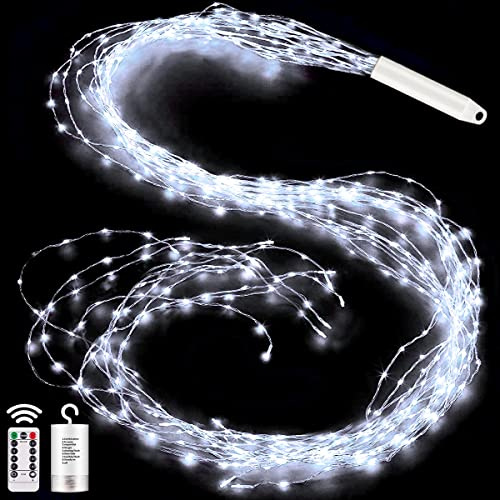 Joycome Fascio di Luce 2m 200 LED Luci a Cascata, 8 modalità di Illuminazione Catena Luminosa, Impermeabili Luci Decorative Stringa con Telecomando per Natale Festa Matrimonio ((Bianco Freddo)