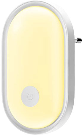 Alyvisun Luce Notturna Bambini con Tocca il Controllo, LED Lampada da Notte con Sensore Crepuscolare e Luminosità Regolabile, Luci Notturna de Presa per Camerette/Scale/Corridoio/Cucina (Tipo 2)