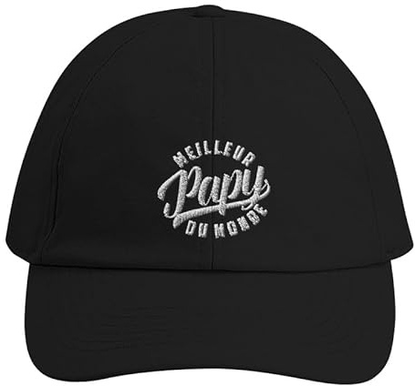 Lalasol Casquettes De Baseball Meilleur Papy du Monde Cadeau pour Papi Homme Fête des Grand-Pères Noël Ou Anniversaire - 100% Cotton Biologique