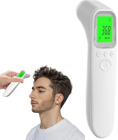 Termómetro Digital De Fiebre, Termómetro Digital Infrarrojos Sin Contacto Para Adultos Y Niños, Termómetros De Fiebre Infrarrojo Con Pantalla LCD, Termómetros Con Lectura Instantánea, Alarma De Fiebre