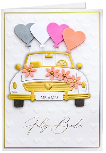 Joli Coon Tarjeta de boda SIGNATURE 3D, con sobre FinePaper
