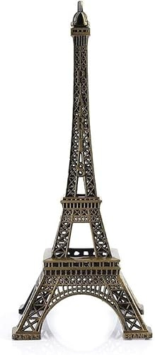 CYTGOUPER Parigi Torre Eiffel Piccola, modello Torre Eiffel Replica statue in lega di zinco, compatta e leggera, in bronzo, per decorazione da tavolo, bar (25 cm)