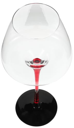 Toyvian Verres à Bourgogne Tige Haute Verres Cristal Clairs avec Prise Confortable Décoratif pour Dégustation et Fêtes