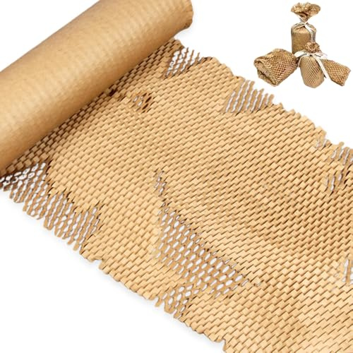 Bikakepapper förpackningsmaterial 30 cm x 50 m, miljövänligt alternativ till bubbelplast – perfekt för förflyttning frakt mer ömtåliga, som fyllnings- och skyddsmaterial och för presentförpackningar