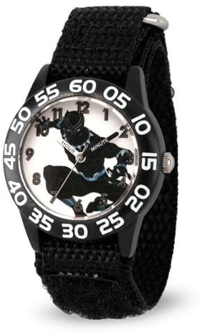 Marvel Kids' WMA000227 Marvel Avengers Analog Display Analog Quartz Black Watch