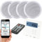 Wall Mounted Micro Bluetooth Amplifier & 4 Ceiling Speaker Kit Stereo HiFi Music