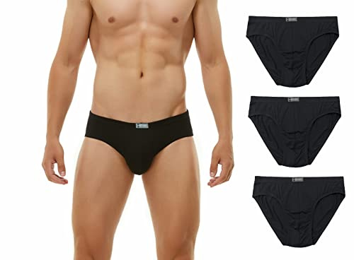 KNITLORD Men's Briefs Slips Underwear Bamboo Pants Tag-Free Classic Underpants 3 or 4 Pack