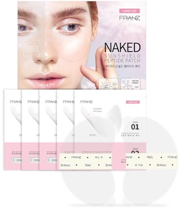 FRANZ - UV Patch UPF 50+ Sun Protection for Daily Outdoor Activities - Breathable Lightweight Comfortable - Peptide for Radiance, Wrinkles, Anti-Aging - 5 pairs