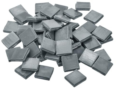 sourcing map Mosaic Tiles, Micro Glass Tiny Mini Mosaic Tile DIY Hobbies Handmade Crystal Free Stone Craft Material Creativity (Deep Grey Pack of 100g)