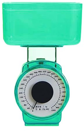 Bilancia da Cucina Meccanica 1000g Analogico Precisione per Ingredienti Ciotola Rimovibile Ideale per Pasticceria e Ricette Facile da Pulire Accessorio per Casa e Cucina - Macaron Verde