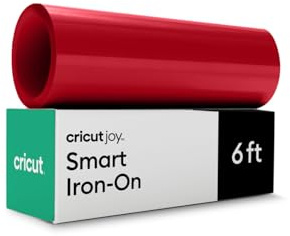 Cricut Joy Smart HTV Heat Transfer Vinyl | Red | 1.8 m | HTV Heat Transfer Roll | Iron-On Vinyl for Fabric & T-Shirts | Compatible with All Cutting Machines