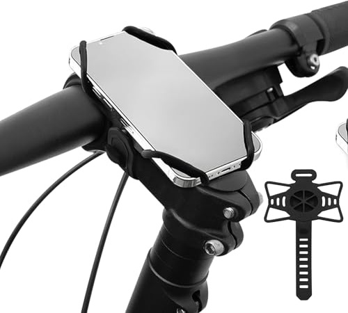 Hogvinnatil Soporte para Bicicleta, Soporte para teléfono móvil, de Silicona, Impermeable, Montaje en Manillar, Accesorios para Moto, Soporte para teléfono móvil para Motos de Cycle Road