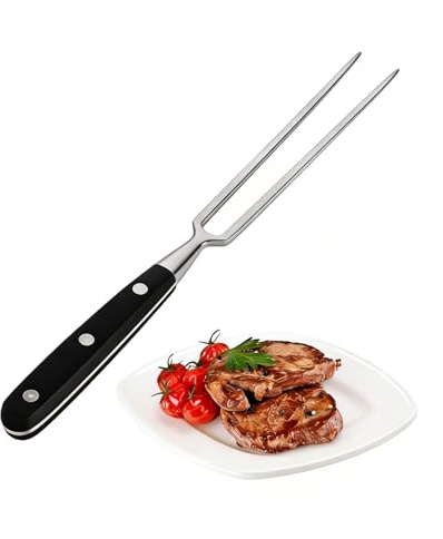 27cm Carving Fork Stainless Stee，Meat forkl Meat Serving Fork for BBQ Roast Turkey - Heavy Duty Buffet Kitchen Fork for Festival and Party