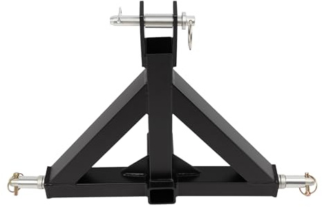 TFGXUE Attelage de remorque 3 points 5,1 cm, adaptateur d'attelage de remorque pour la plupart des tracteurs et remorques, attelage triangulaire pour remorque, récepteur d'attelage de remorque