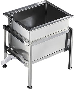 Freestanding Utility Sink,Slop Sinks,Indoor Outdoor Floor Mop Sink, Stainless Steel Mop Sink Laundry Tub With Drainage For Kitchen Business Garages