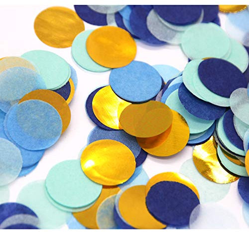 30g 3000 Stück Blau Gold Papier Konfetti Hochzeit Geburtstagsfeier Deko Streudeko