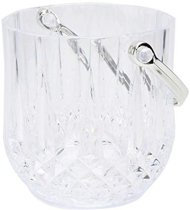 Seau à Glace en Cristal Seau à Vin Transparent Seau à Glace en Acrylique Transparent Seau à Glaçons pour Bar