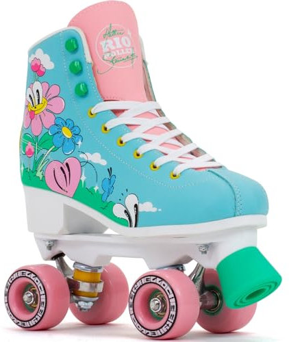 Rio Roller Hattie Spring Rollschuhe Limitierte Edition, Rio Roller Artist Skates für Erwachsene, Unisex, Frühling (Mehrfarbig), Größe 39.5 EU