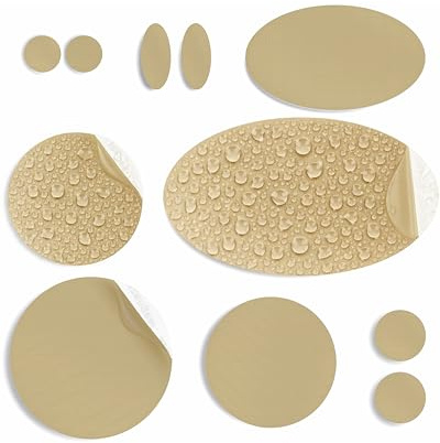 aZengear Reparaturflicken (30+ Farben) für Daunenjacken, Steppjacken, Zelte, Schuhe und Polster, selbstklebend, wasserdicht, reißfest sowie kälte- und hitzebeständig (11 Stück, Beige)