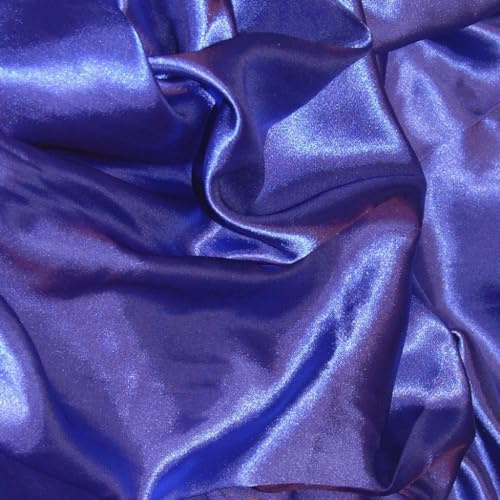 Satintyg 152 cm bred - lyxig sidenliknande beröring, perfekt för klädtillverkning, foder och draperier, tillgänglig i röd, vit, guld, rosa och mer, säljs per metern av CRAFT Queen LTD (Hyacint, 5 m)