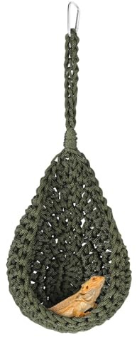 MiOYOOW Bearded Dragon Hammock, Swing Hanging Reptile Bed, Reptile Tank Accessories for Small Animals Amphibian, Lizards, Geckos, Bearded Dragons, Snakes