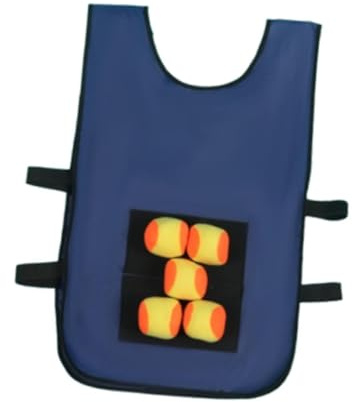 KTUXZCI Gilet con palla appiccicosa, gilet con palla bersaglio per bambini con set da gioco Dodgeball che promuove il coinvolgimento nelle attività all'aperto, accessori per, blu, adulti