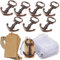 Amajoy 30 PCS Décapsuleur Ancre Nautique Squelette avec Sac Transparent Blanc et Carte pour Cadeau De Fête De Mariage Décorations Cadeau De Douche De Bébé