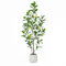 Fopamtri Artificial Lemon Tree 150 cm Artificial Plants Indoor with White Planter, Decoration Fake Plants with Lifelike Lemons for Home Office Living Room (1 Pack)