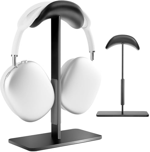 FARWAYVIEW Stand per AirPods Max con Modalità Sleep, Supporto cuffie da scrivania in Alluminio, Base antiscivolo, Superficie antigraffio, Compatibile con altre cuffie (Nero)