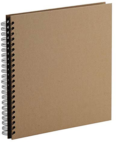 Rössler Papier 1329452627 - S.O.H.O. Wire-O Fotoalbum 290 x 290 mm, 60 schwarze Seiten, Kraft, 1 Stück