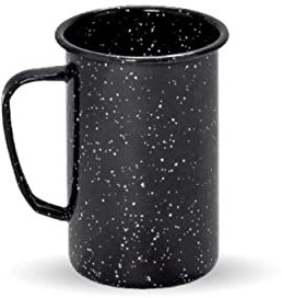 WARMCOOK Graniteware – Grand mug en acier émaillé – 620ml - Noir