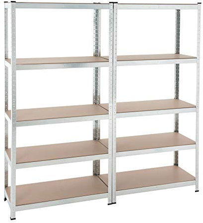 ESTEXO 2X Steckregal 180x90x40cm Regal Lagerregal Kellerregal Werkstattregal Schwerlastregal