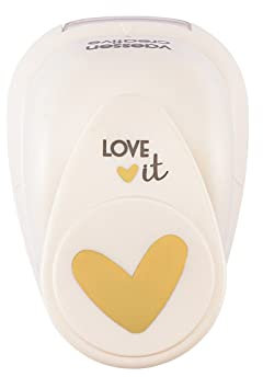 Vaessen Creative Motivstanzer Herz - 1.8 x 2.2 cm - Stanzer für Bastelpapier, Tonpapier, Scrapbookpapier oder Decoupagepapier