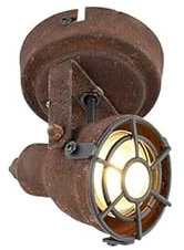 Qazqa - Industrial Spotlight Ceiling Rust Brown - Sorra- - Industrial - Suitable for LED GU10 | 1 Way Light - Steel Surface-Mounted spotway Light - Suitable for Kitchen I Bedroom I