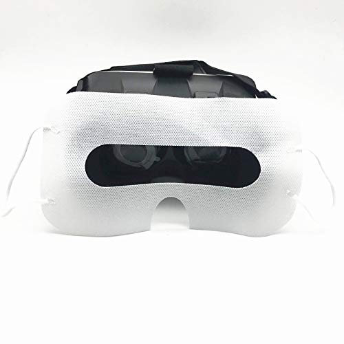 100 Pack Disposable VR Mask Sanitary VR Eye Covers Universal Sanitary VR Mask for VR Face Mask,Virtual Reality Face Mask Compatible with most vr headset White
