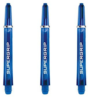 Harrows Supergrip Tweenie Dart Shafts, Polycarbonate Stems, Machined Rings, Blue (3 Sets)
