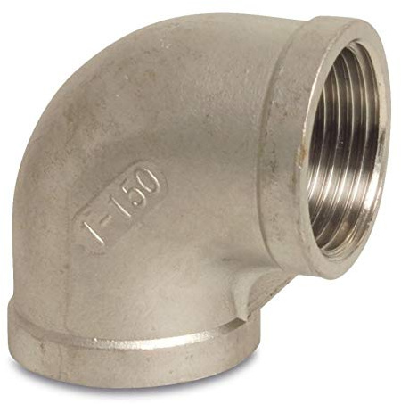 Raccord fileté en acier inoxydable coudé 90° 1 1/2 IG