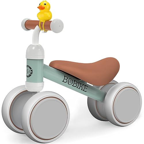 Draisienne Enfants Vélo Bébé sans Pédales 10-24 Mois Jouet Baby Walker Fille Garçon 1-2 Ans Jouet d'Equitation Trotteur Bebe, Vert