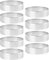 Frcctre 9 Pieces Round Cake Rings, 9 cm, Perforated Baking Mould, Stainless Steel, Non-Stick, Mousse Rings, Metal Pastry Cake Mould, Dessert Tool for Home