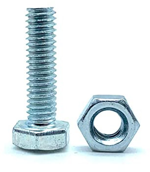 DOJA Barcelona | Boulon et Ecrou M4 | 50 Vis Tête Hexagonale avec 50 Ecrou Hexagonal | M4 x 40mm | en Acier Galvanisé | Boulons et Écrous pour Visserie Service, Vis à Métaux Tête Hexagonale...